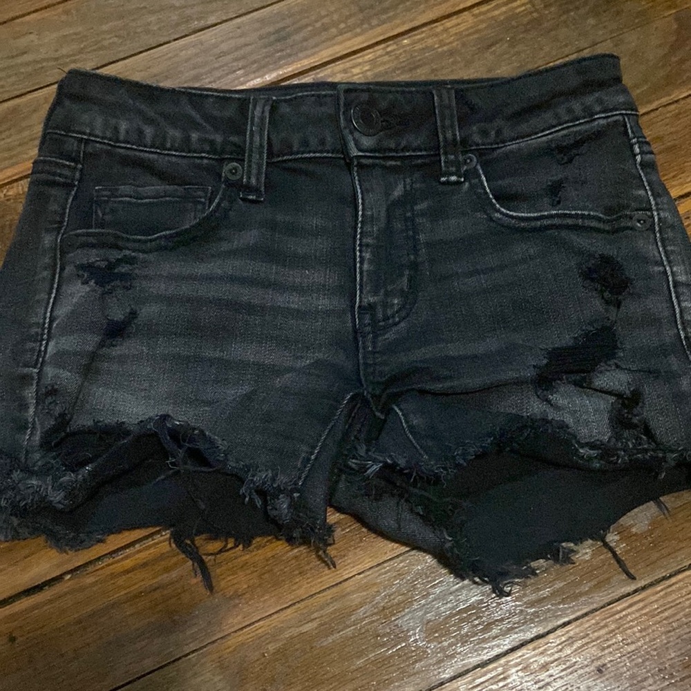 American Eagle Outfitters Super stretch midi Jean shorts